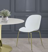 White plastic / gold chrome dining chair by Meridian additional picture 6