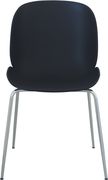 Chrome base / black plastic contemporary dining chair by Meridian additional picture 3