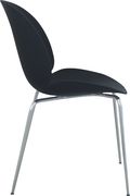 Chrome base / black plastic contemporary dining chair by Meridian additional picture 4