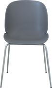 Chrome base / gray plastic contemporary dining chair by Meridian additional picture 3