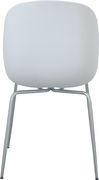 Chrome base / white plastic contemporary dining chair by Meridian additional picture 2