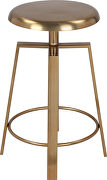 Adjustable gold finish bar stool by Meridian additional picture 5