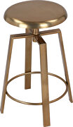 Adjustable gold finish bar stool by Meridian additional picture 6