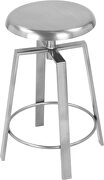 Adjustable silver chrome finish bar stool by Meridian additional picture 6