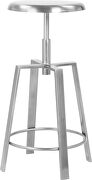 Adjustable silver chrome finish bar stool by Meridian additional picture 7