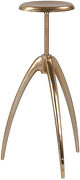 Adjustable gold metal bar stool by Meridian additional picture 4