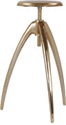 Adjustable gold metal bar stool by Meridian additional picture 6