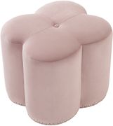 Pink velvet ottoman in a shape of clover by Meridian additional picture 3