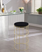 Brushed gold / black velvet seat counter stool by Meridian additional picture 2