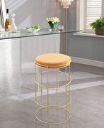 Brushed gold / mango velvet seat counter stool by Meridian additional picture 2