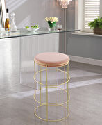 Brushed gold / pink velvet seat counter stool by Meridian additional picture 2
