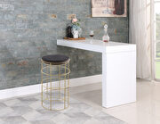 Wire gold chrome / gray velvet counter style stool by Meridian additional picture 2