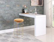 Wire gold chrome / mango velvet counter style stool by Meridian additional picture 2