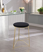 Black velvet seat / gold steel bar stool by Meridian additional picture 2