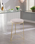 Cream velvet seat / gold steel bar stool by Meridian additional picture 2
