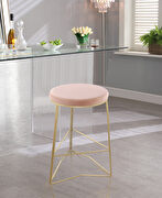 Pink velvet seat / gold steel bar stool by Meridian additional picture 2