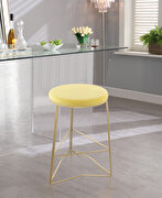 Yellow velvet seat / gold steel bar stool by Meridian additional picture 2
