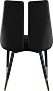 Split back black velvet dining chair by Meridian additional picture 2