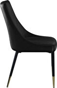 Split back black velvet dining chair by Meridian additional picture 5