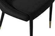 Split back black velvet dining chair by Meridian additional picture 7