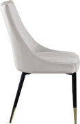 Split back cream velvet dining chair by Meridian additional picture 3