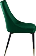 Split back green velvet dining chair by Meridian additional picture 2