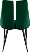 Split back green velvet dining chair by Meridian additional picture 5