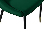 Split back green velvet dining chair by Meridian additional picture 7