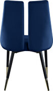 Split back navy velvet dining chair by Meridian additional picture 4