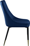 Split back navy velvet dining chair by Meridian additional picture 5