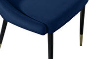 Split back navy velvet dining chair by Meridian additional picture 7