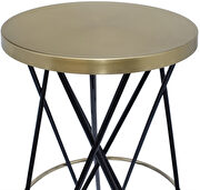Black / gold round stylish bar stool by Meridian additional picture 4