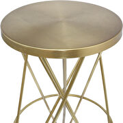 Gold round stylish bar stool by Meridian additional picture 3