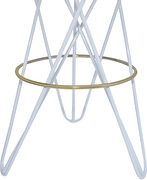 Gold / white round stylish bar stool by Meridian additional picture 2