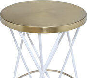 Gold / white round stylish bar stool by Meridian additional picture 3