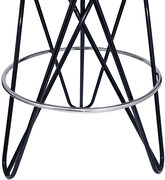 Black / silver round stylish bar stool by Meridian additional picture 2