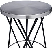 Black / silver round stylish bar stool by Meridian additional picture 3