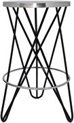 Black / silver round stylish bar stool by Meridian additional picture 5