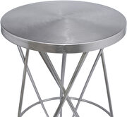 Silver round stylish bar stool by Meridian additional picture 3
