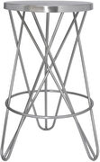 Silver round stylish bar stool by Meridian additional picture 4