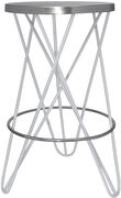 Black / silver round stylish bar stool by Meridian additional picture 4