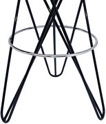 Silver / black round stylish bar stool by Meridian additional picture 2