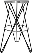 Silver / black round stylish bar stool by Meridian additional picture 4