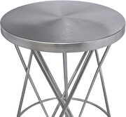 Silver round stylish bar stool by Meridian additional picture 3