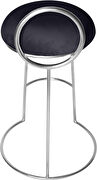 Chrome finish frame / black round top seat bar stool by Meridian additional picture 5
