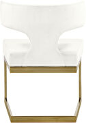 Floating gold base / cream velvet curved back dining chair by Meridian additional picture 4