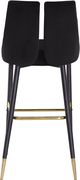 Velvet fabric contemporary chair w/ gold tip legs additional photo 4 of 5