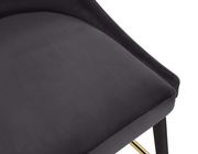 Velvet fabric contemporary chair w/ gold tip legs by Meridian additional picture 2