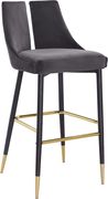 Velvet fabric contemporary chair w/ gold tip legs by Meridian additional picture 4
