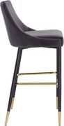Velvet fabric contemporary chair w/ gold tip legs by Meridian additional picture 5